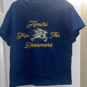 AMIRI Kids Navy and Gold T-Shirt